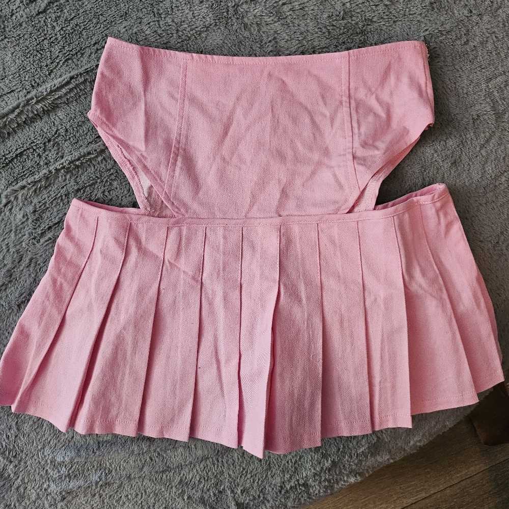 Dolls kill wildcats pink cut out skirt
